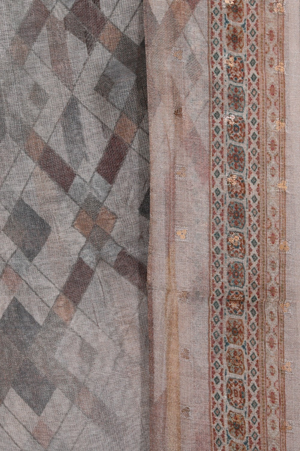 Image of Linen Silk Unstitched Suit Set Fabric (3 Pcs Set)